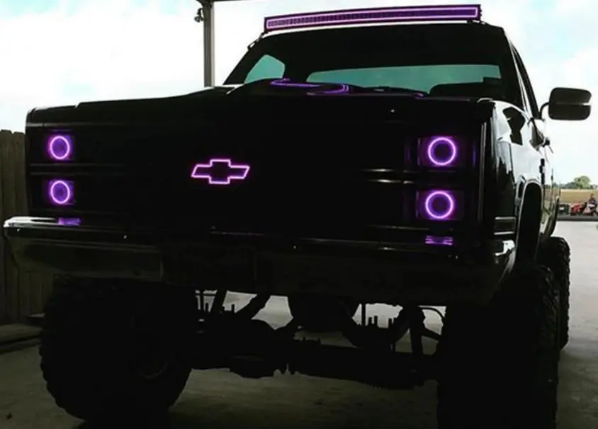 chevy bowtie led car front logo light