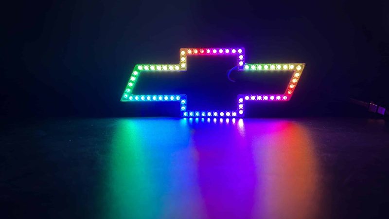 rgb led chevy emblem